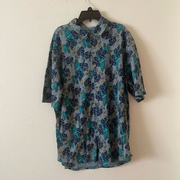 WEATHERPROOF VINTAGE Mens Blue Short Sleeve Button Down Shirt XL - Picture 3 of 7